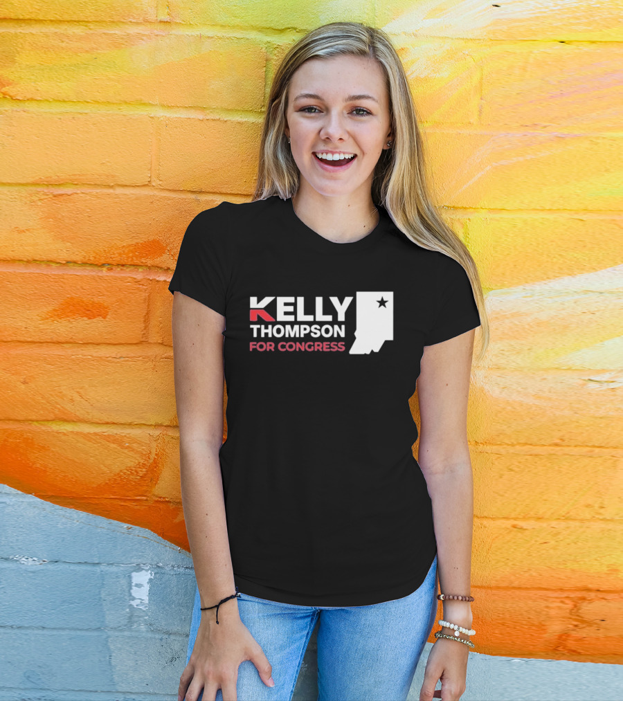 Kelly Thompson For Congress Indiana Star Icon Representation T-Shirt