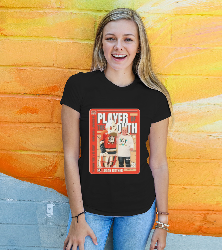 Top Flight Sweet Anaheim Ducks Logan Bittner Player Of The Month April 2026 T-Shirt