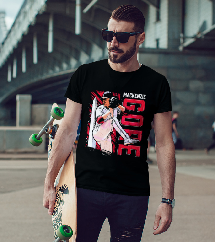 Mackenzie Gore Washington Pitching Action Baseball T-Shirt