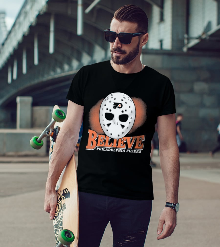 Philadelphia Flyers Believe Hockey Mask Franklin T-Shirt