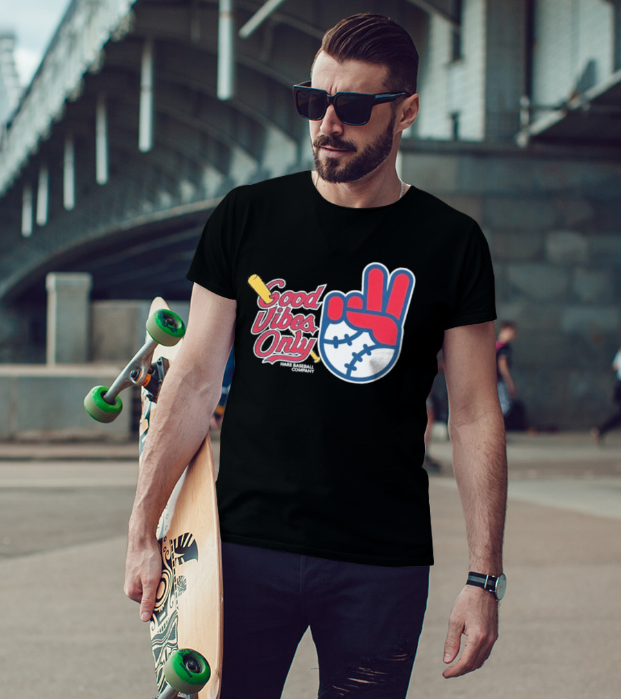 Good Vibes Only St. Louis Cardinals 2026 Baseball Peace Sign T-Shirt