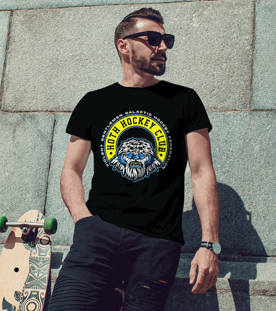 Violent Gentlemen Galactic Hockey Federation Hoth Hockey Club 2026 Wampa T-Shirt