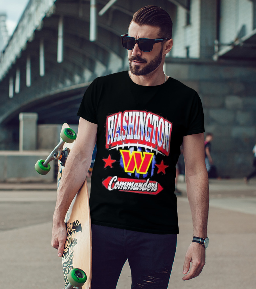 Washington Commanders W Americana Football Stars T-Shirt
