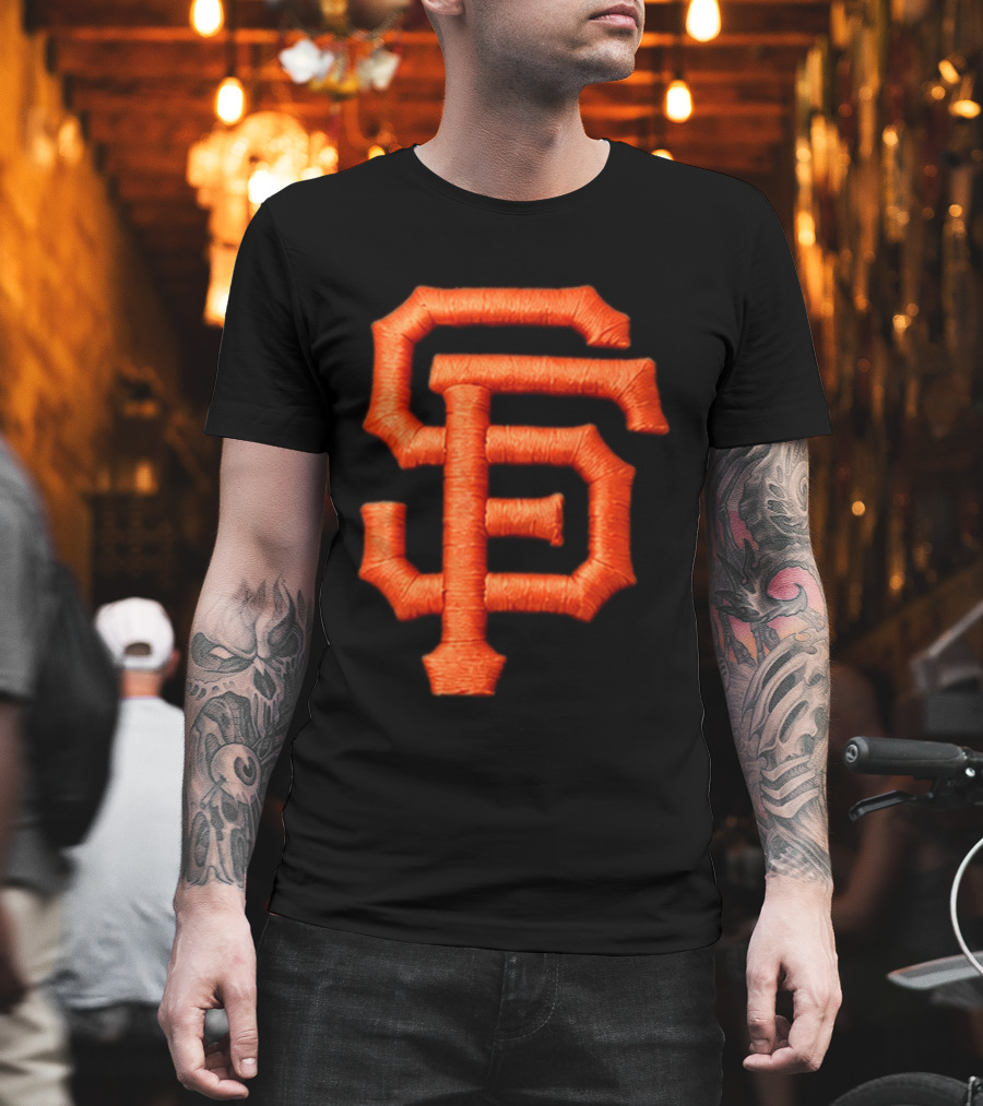 Alex Smith SF Giants Hat Orange Monogram T-Shirt