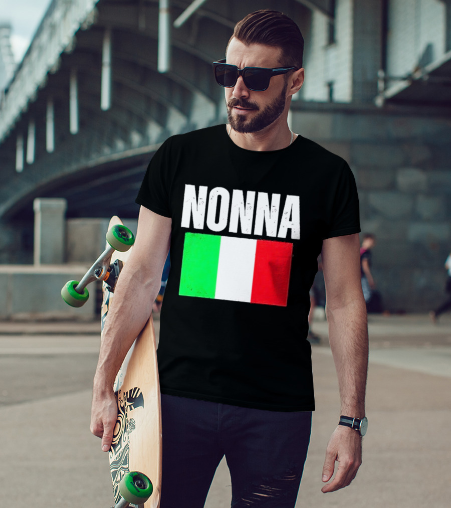 Italian Nonna Flag Pride With Italy T-Shirt