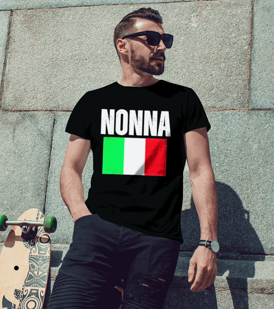 Italian Nonna Flag Pride With Italy T-Shirt