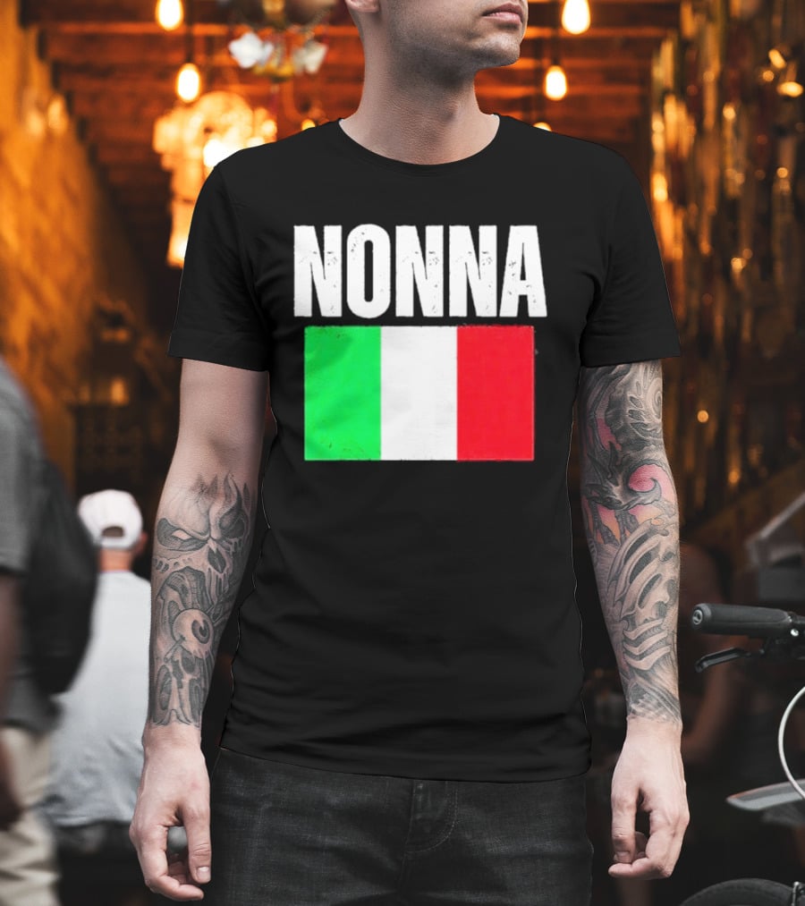 Italian Nonna Flag Pride With Italy T-Shirt