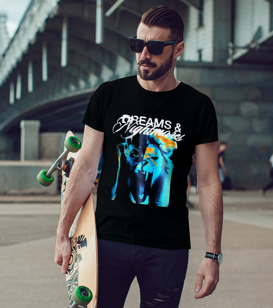LeBron Dreams & Nightmares Nike Blue Orange Brushstroke T-Shirt