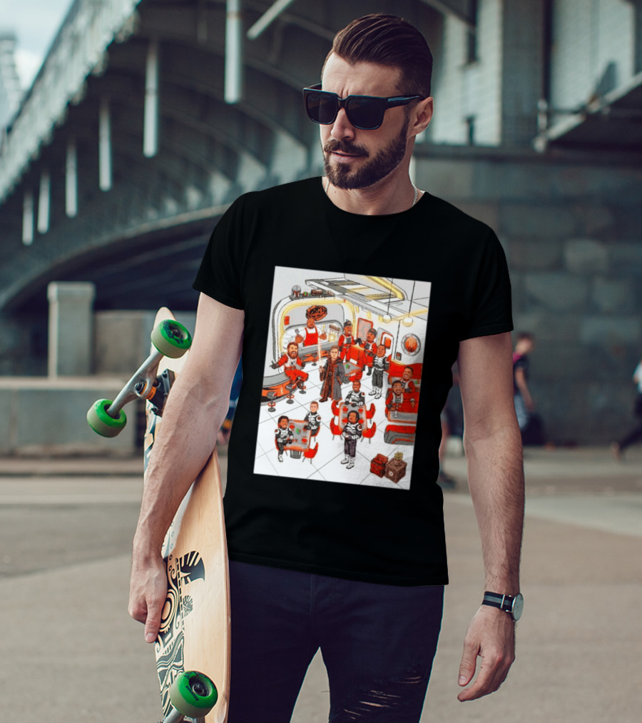 Cincinnati Bengals Star Wars Parody In Retro Diner Scene T-Shirt