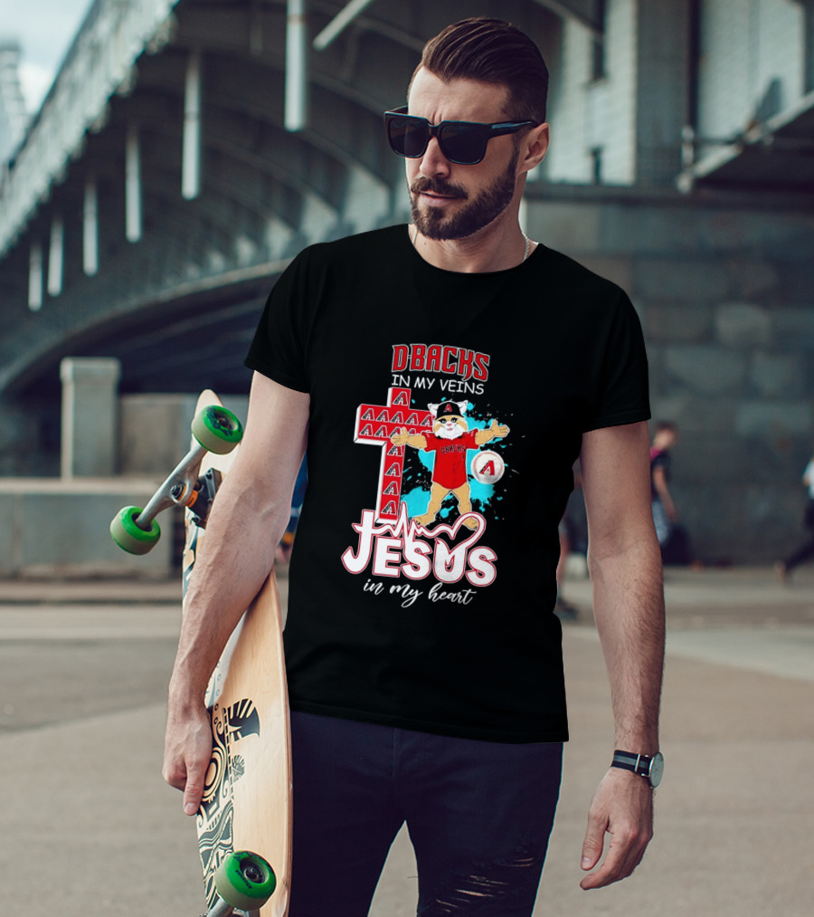 D Backs In My Veins Jesus In My Heart With Cross T-Shirt