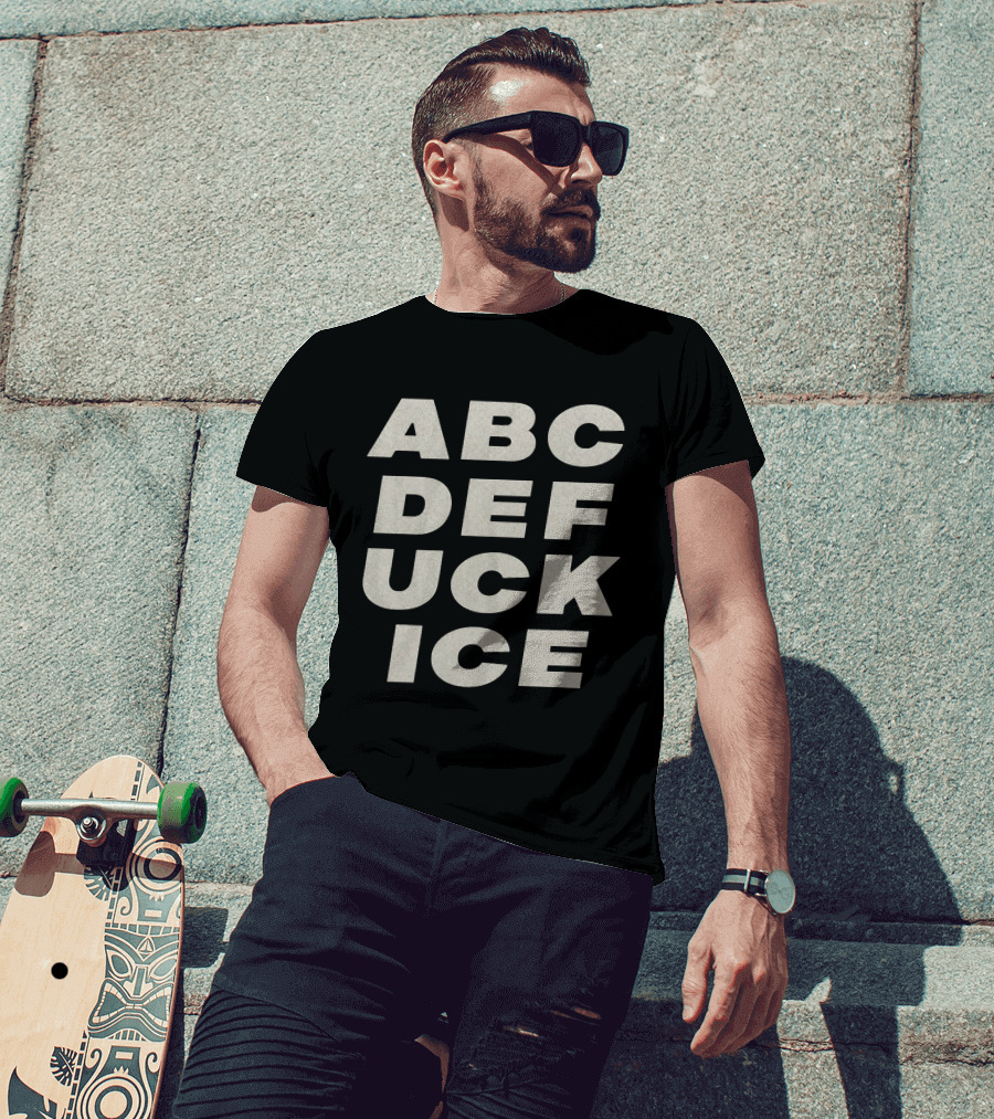 ABCDEFUCKICE Bold Lettering Phrase T-Shirt