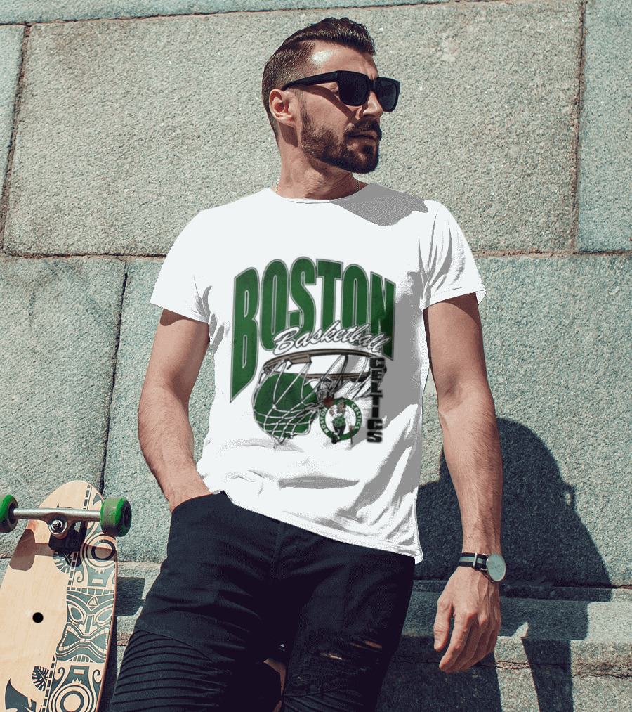 Boston Celtics Basketball 2026 Script Swish T-Shirt