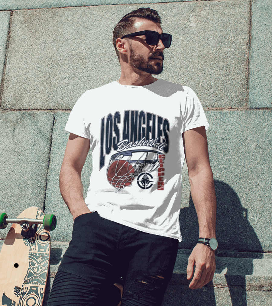 Los Angeles Clippers Script Swish Basketball 2026 T-Shirt