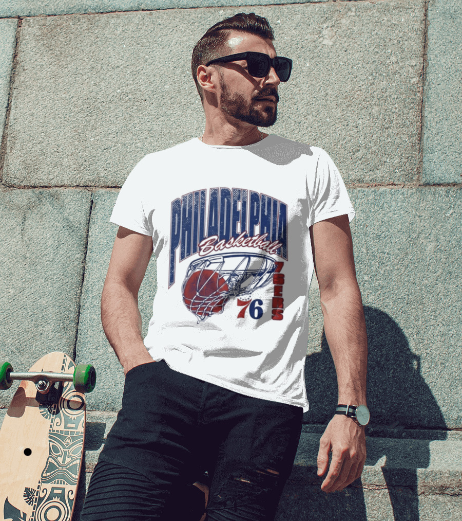 Philadelphia Basketball 76ers Swish Script 2026 T-Shirt