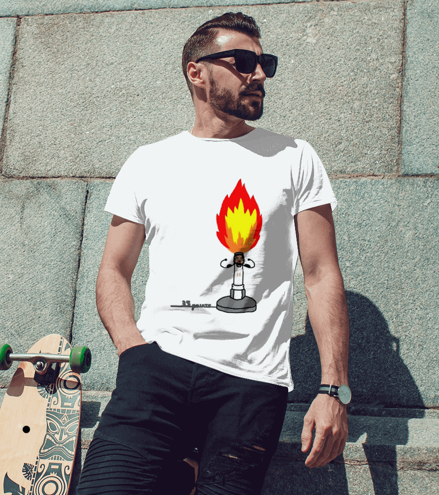 New York Knicks Jalen Brunson 35 Points It's Lit Flame T-Shirt