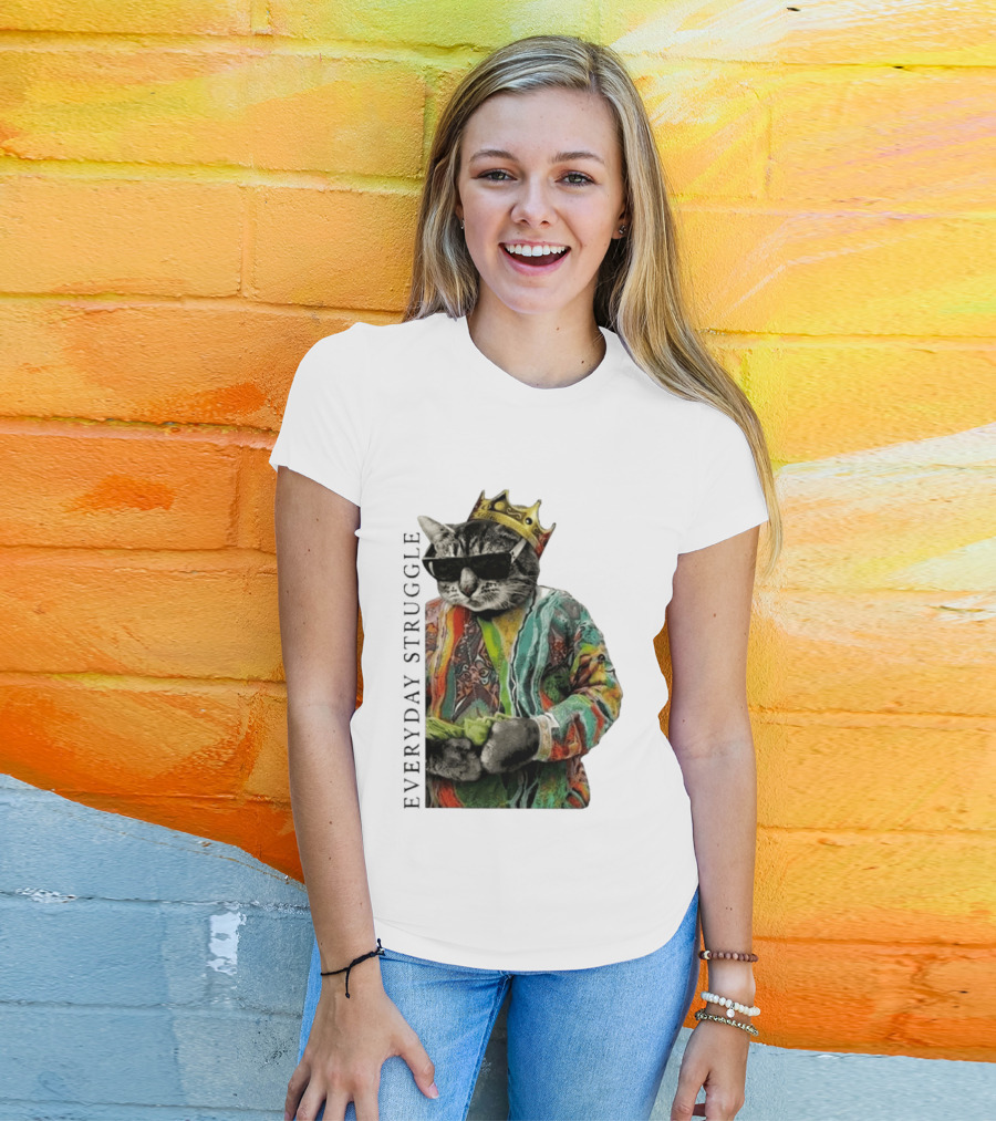 Scottie Barnes Everyday Struggle Cat In Colorful Crowned Outfit T-Shirt