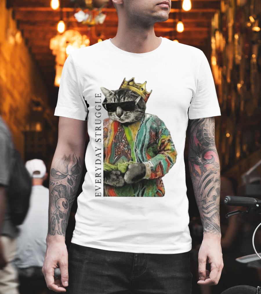 Scottie Barnes Everyday Struggle Cat In Colorful Crowned Outfit T-Shirt