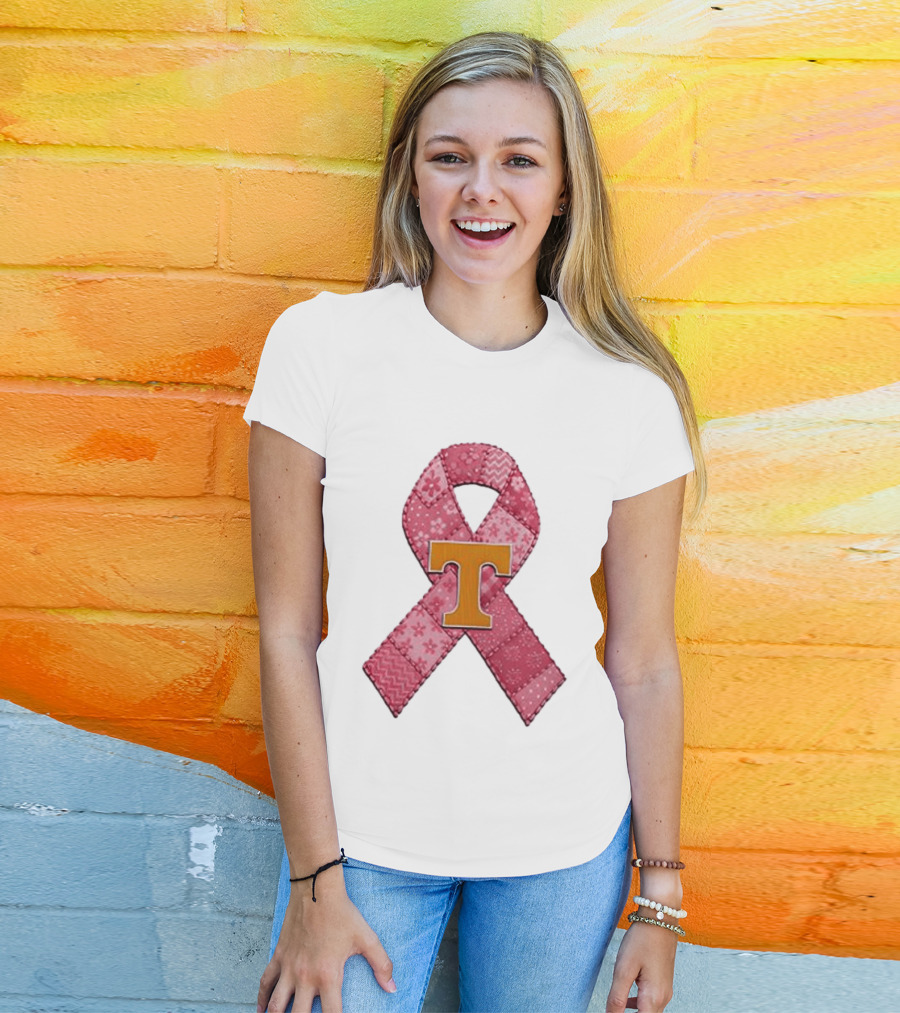 Tennessee Volunteers Pink Ribbon Breast Cancer Awareness T-Shirt