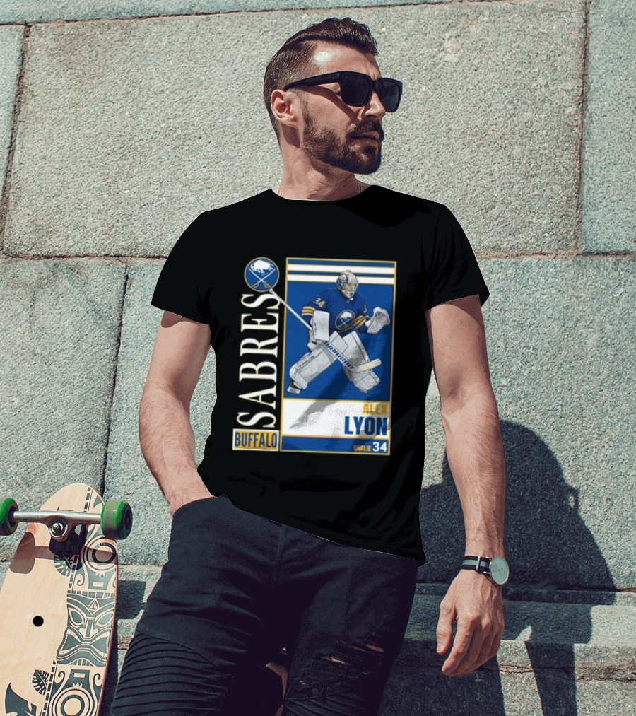 Buffalo Sabres Alex Lyon Goalie 34 Hockey T-Shirt
