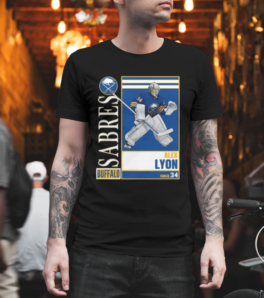Buffalo Sabres Alex Lyon Goalie 34 Hockey T-Shirt