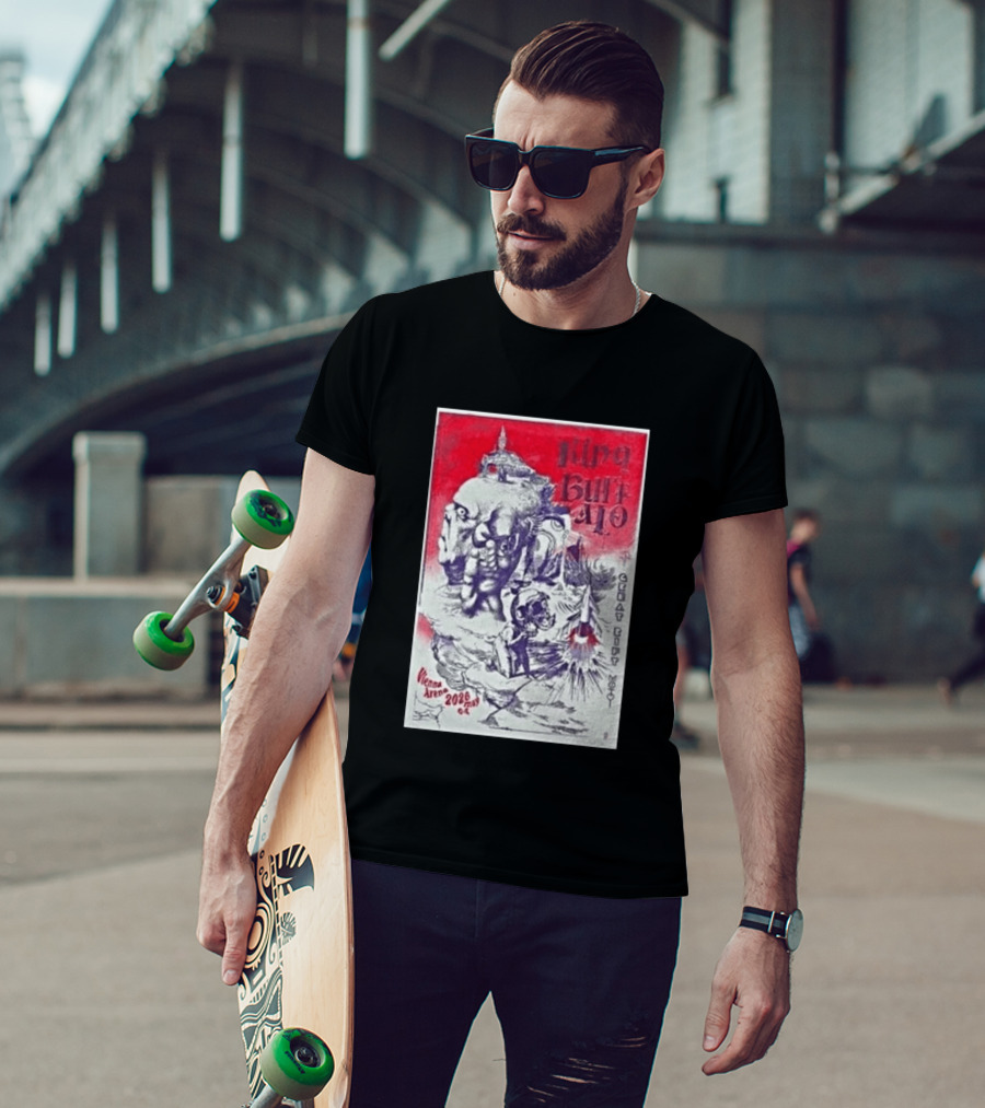 King Buffalo Vienna Arena May 4 2026 Concert Art Featuring Surreal Imagery And Space T-Shirt