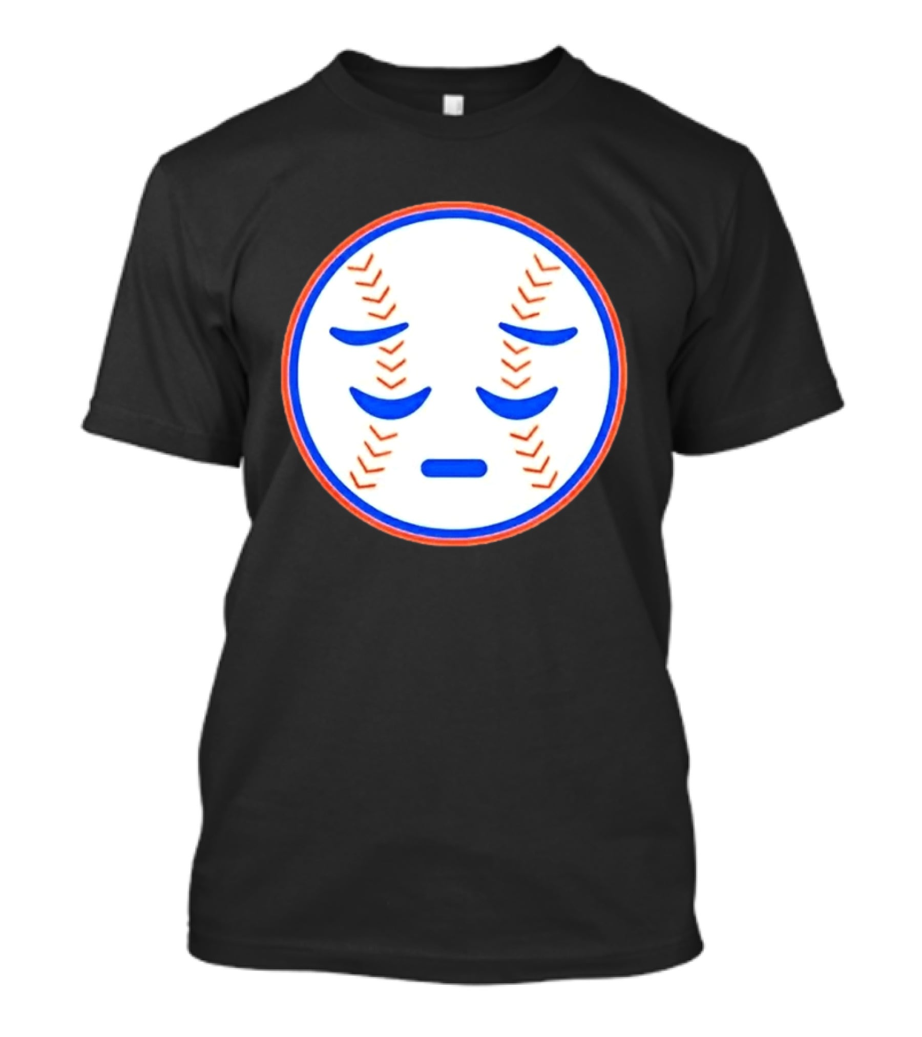 Disappointed Baseball Face New York Mets Emojis T-Shirt