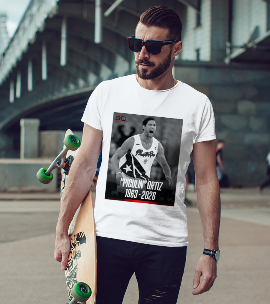 Piculín Ortiz Puerto Rico Basketball Legend 1963 2026 T-Shirt