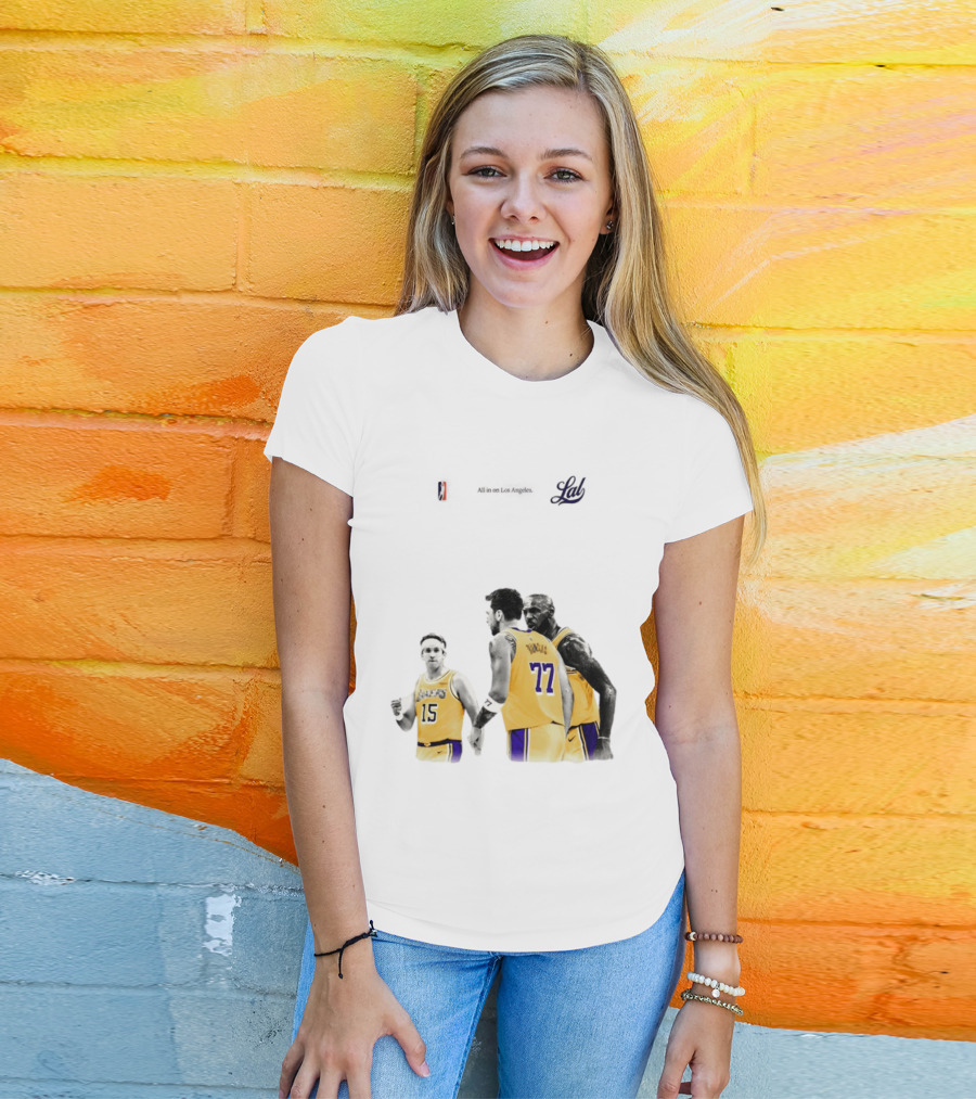 LeBron James Austin Reaves Luka Doncic Lakers Ring Season 2026 Los Angeles NBA Championship Dream Team T-Shirt