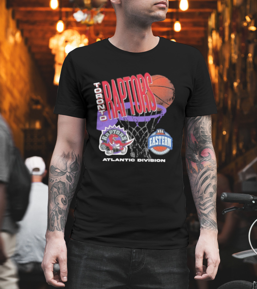Toronto Raptors 90s Hardwood Classics Atlantic Division Eastern Basketball T-Shirt
