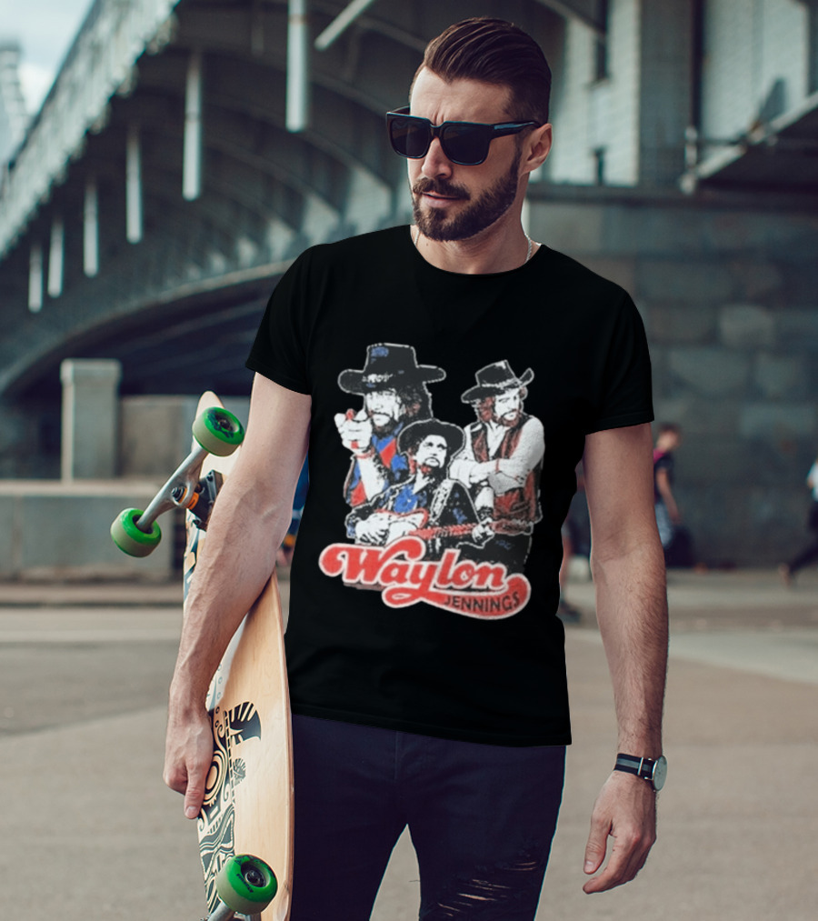 Waylon Jennings Cowboy Trio T-Shirt
