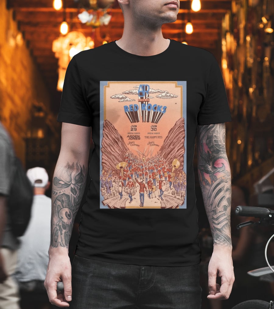 AJR Live At Red Rocks June 29 30 2026 Morrison CO Featuring Red Rocks With Special Guests Ardern Jones The Happy Fits T-Shirt