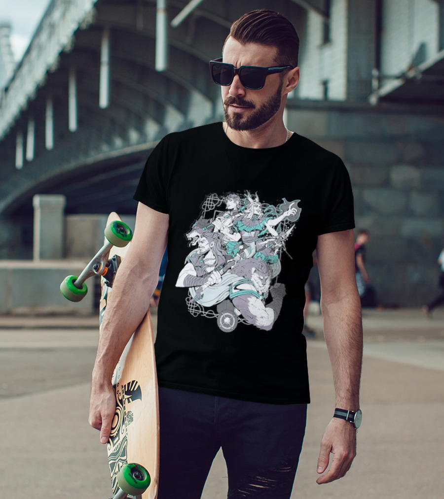 Critical Role Heroes Araman Soldiers Legendary Fantasy Characters T-Shirt