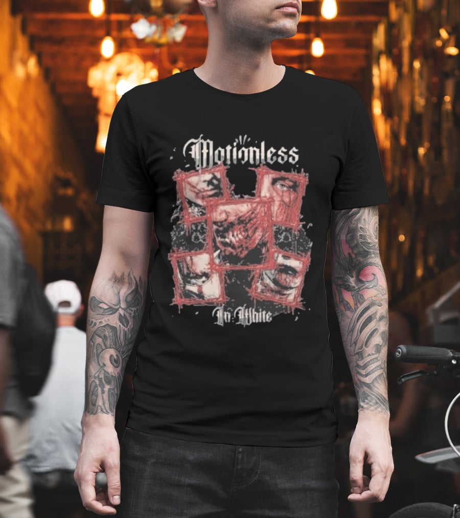 Motionless In White Torn By Time Collage T-Shirt