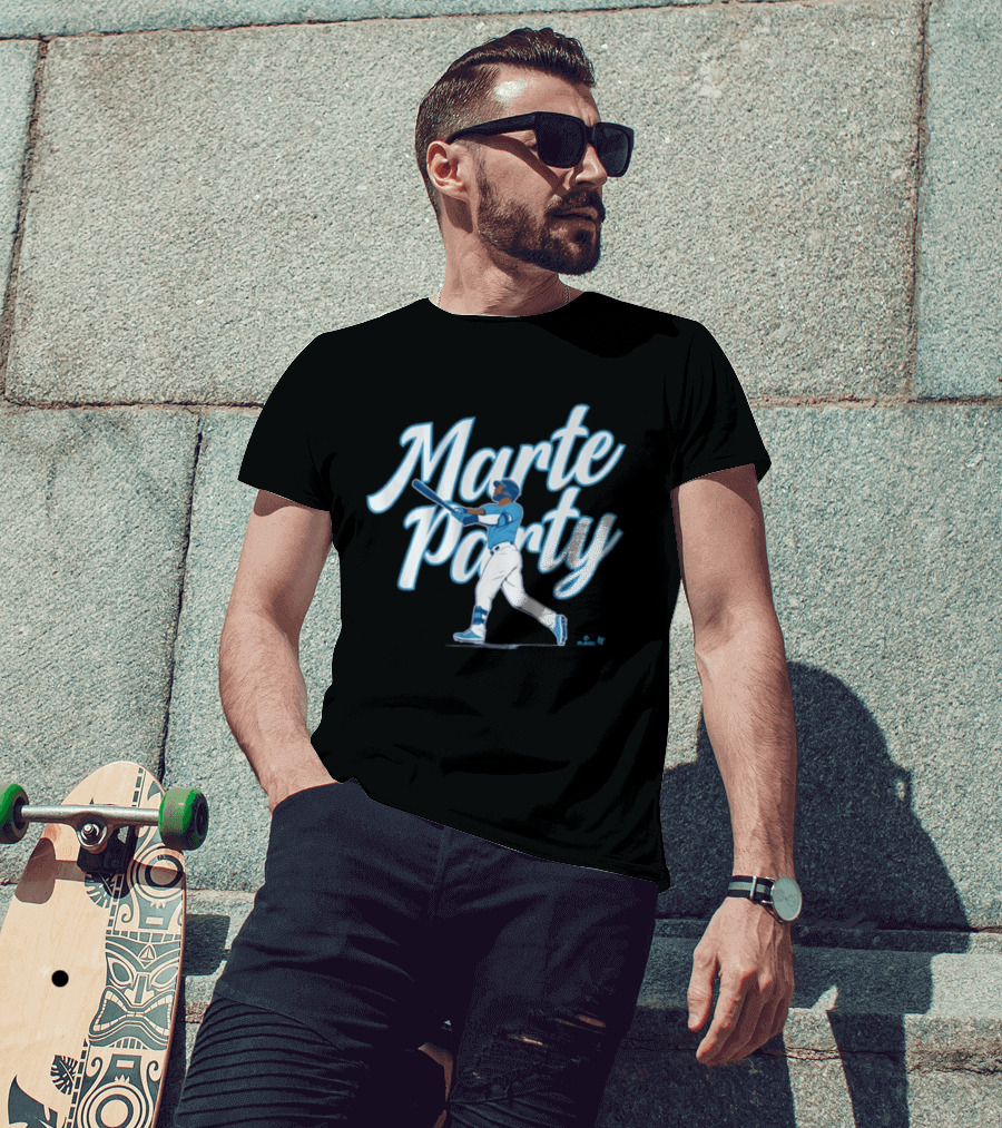 Marte Party Starling KC Baseball Celebration T-Shirt