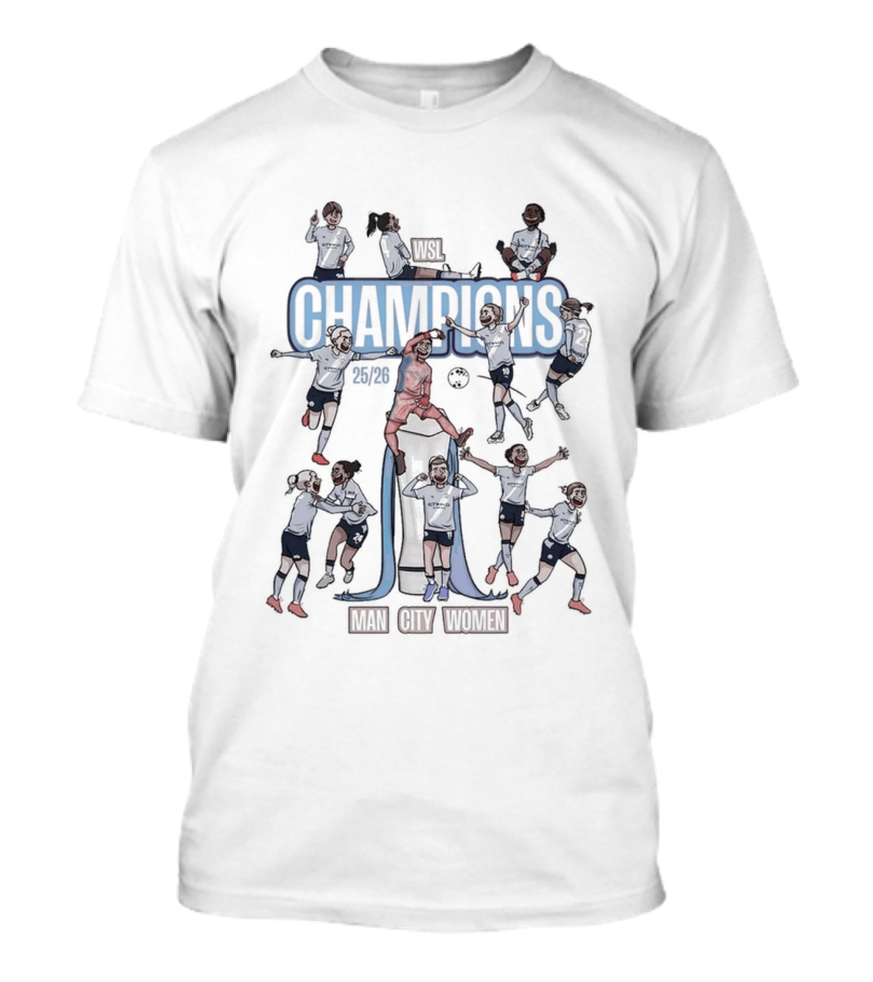 WSL Champions 2025 2026 Man City Women T-Shirt