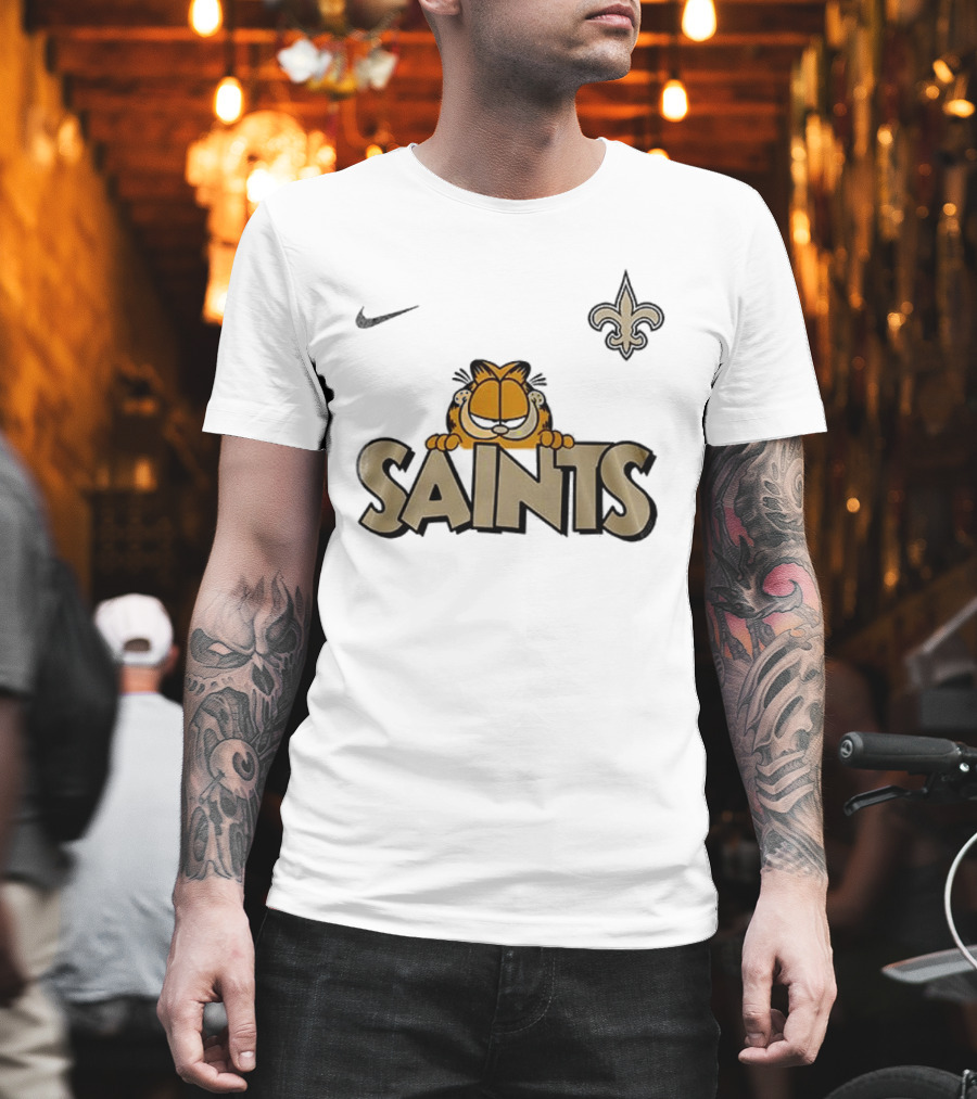 New Orleans Saints Garfield Nike Fleur De Lis T-Shirt