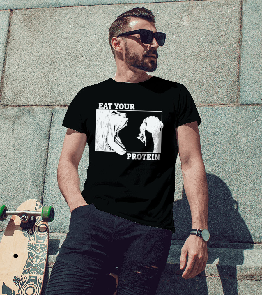 Attack On Titan Eat Your Protein Anime Eaten Scene T-Shirt