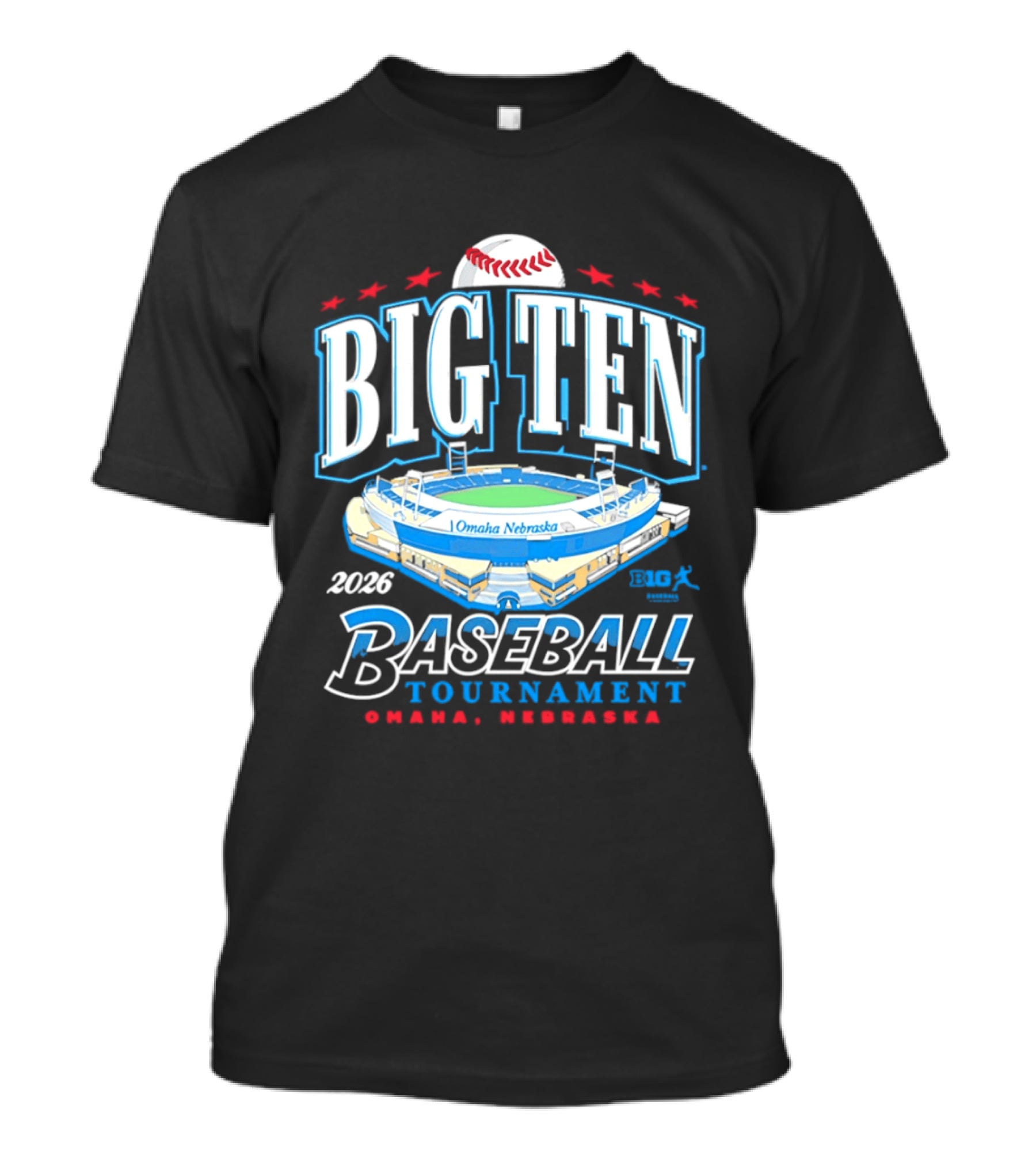 Big Ten Baseball Tournament 2026 Omaha Nebraska Stadium Event T-Shirt