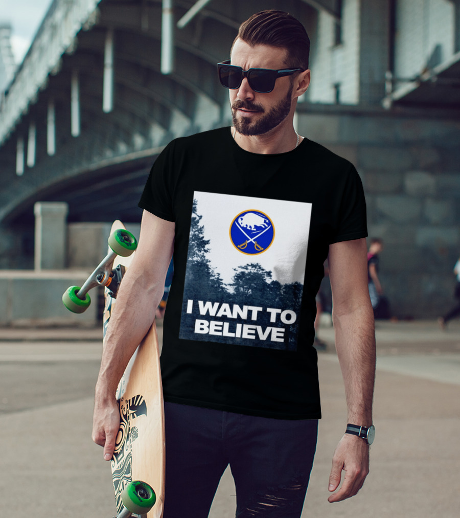 Buffalo Sabres I Want To Believe UFO Hockey T-Shirt