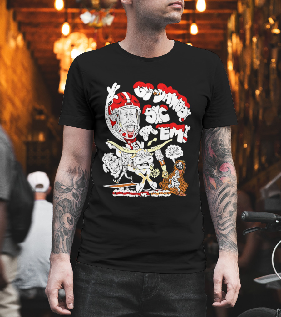 Go Dawgs Sic Em 2025 Georgia Vs Texas Football Rivalry Game T-Shirt