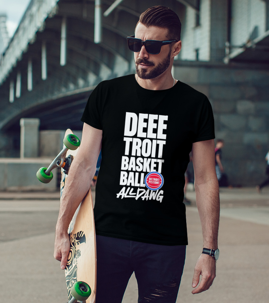 Detroit Pistons Deeetroit Basketball All Dawg T-Shirt