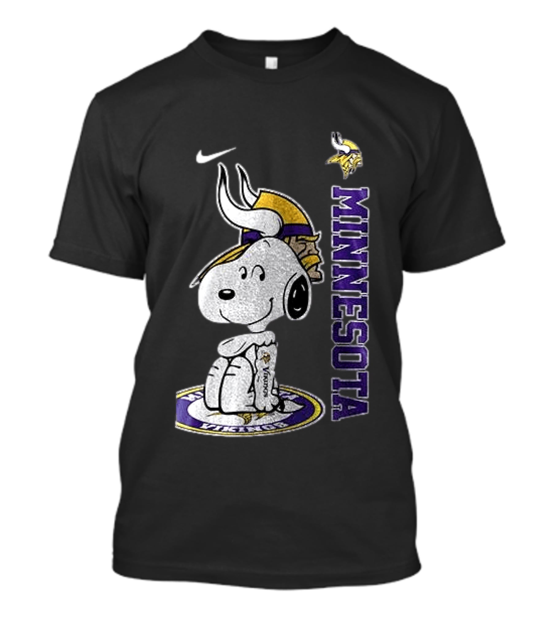 Minnesota Vikings Peanuts Snoopy Thank You For The Memories T-Shirt