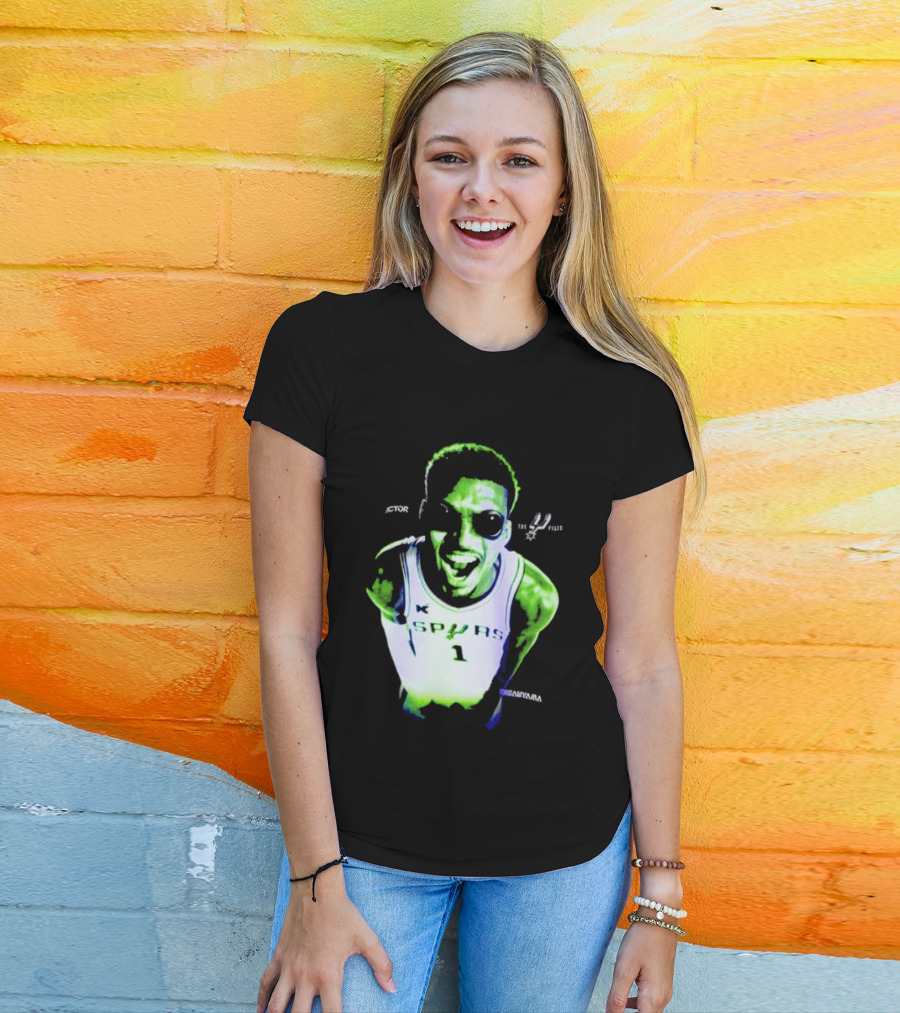 The Alien Victor Wembanyama Spurs X Files Mashup Paranormal Basketball T-Shirt