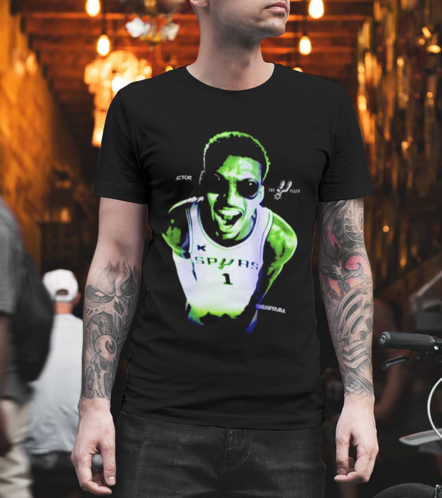 The Alien Victor Wembanyama Spurs X Files Mashup Paranormal Basketball T-Shirt