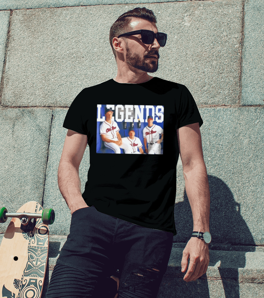 Atlanta Braves Legends The Big Three 1993 2002 T-Shirt