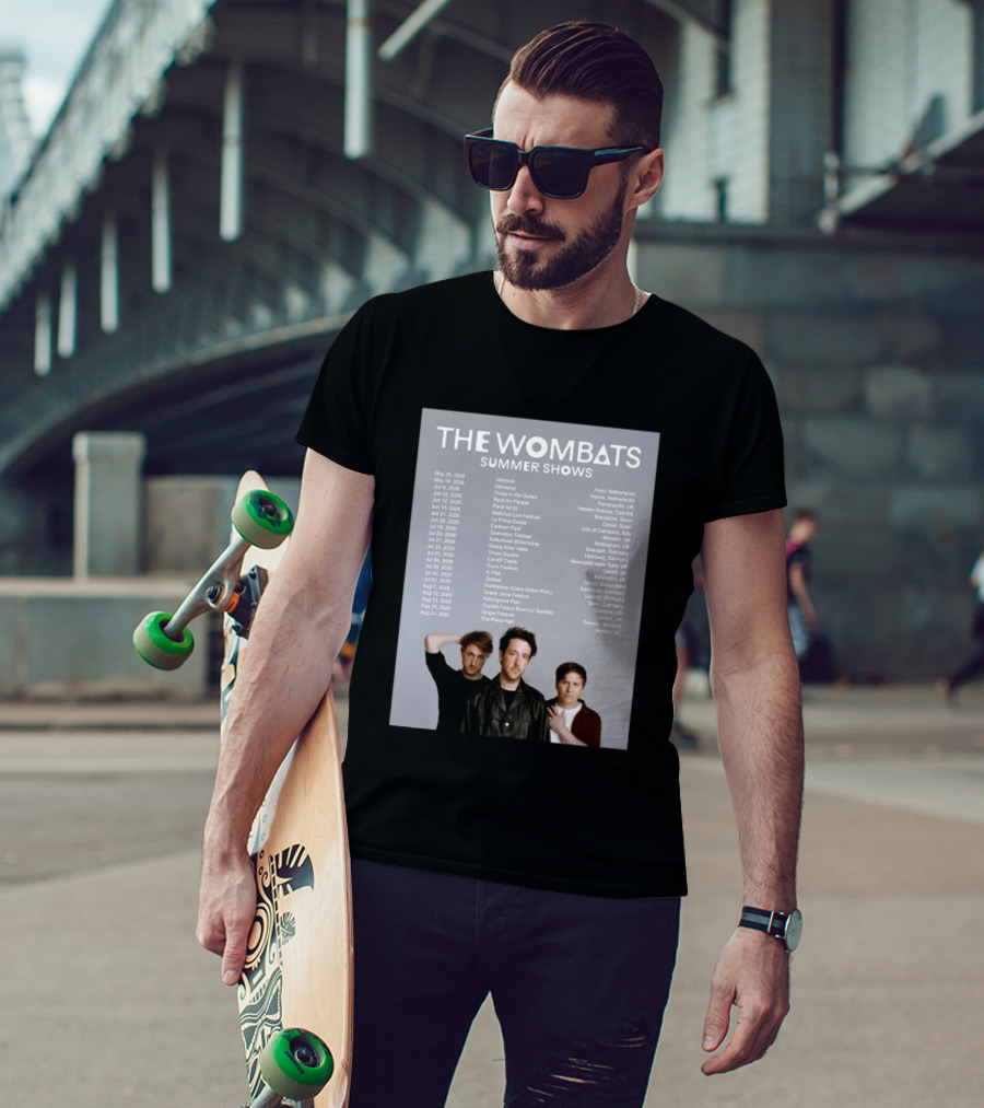 The Wombats Summer Shows 2026 Tour Dates And Locations T-Shirt