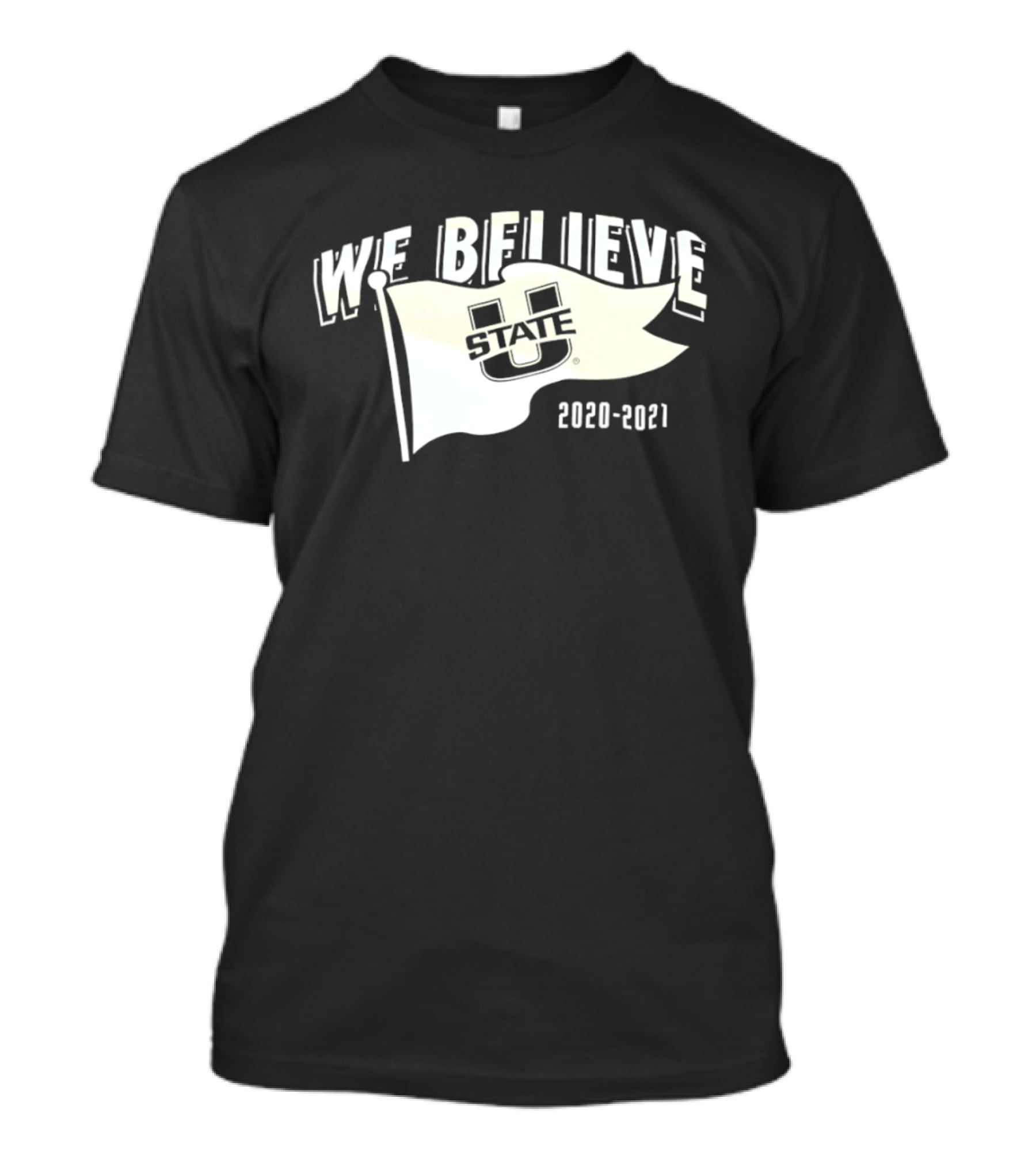 Utah State Aggies We Believe 2020 2021 Logo Flag T-Shirt