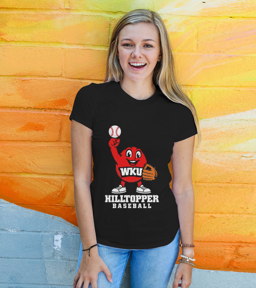 WKU Hilltopper Baseball Mascot With Glove And Ball T-Shirt