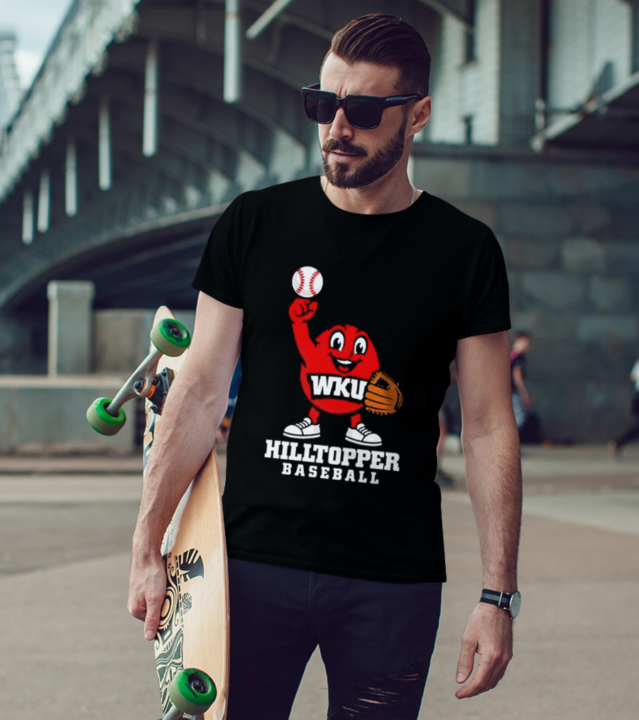 WKU Hilltopper Baseball Mascot With Glove And Ball T-Shirt