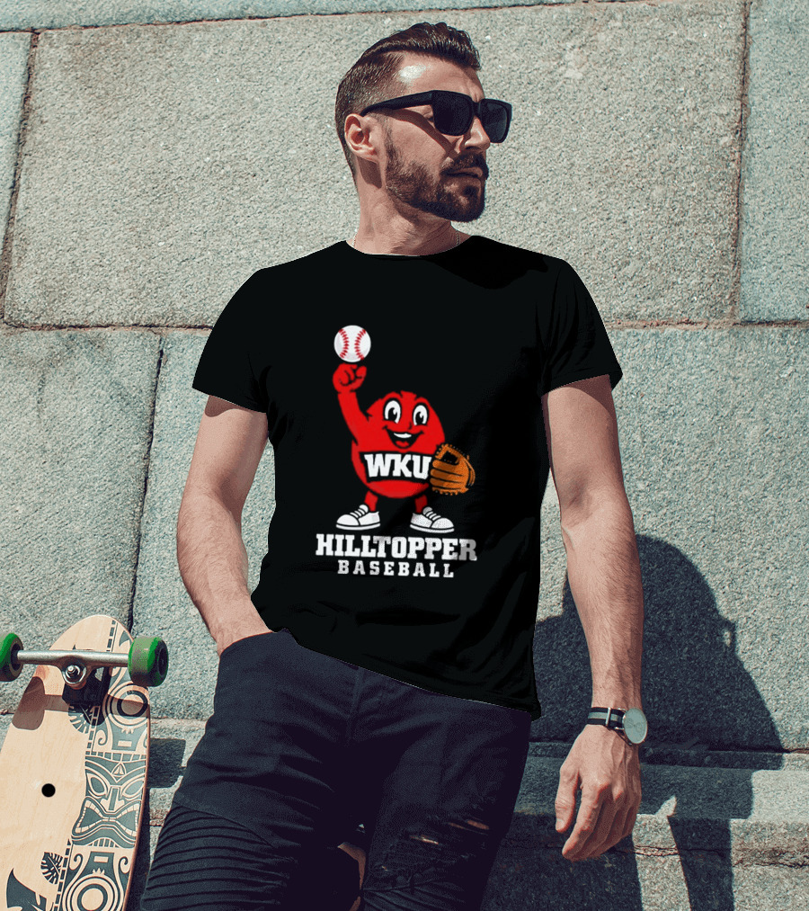 WKU Hilltopper Baseball Mascot With Glove And Ball T-Shirt